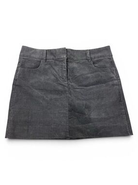 J Crew Gray Corduroy Mini Skirt